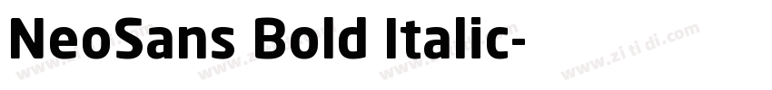 NeoSans Bold Italic字体转换